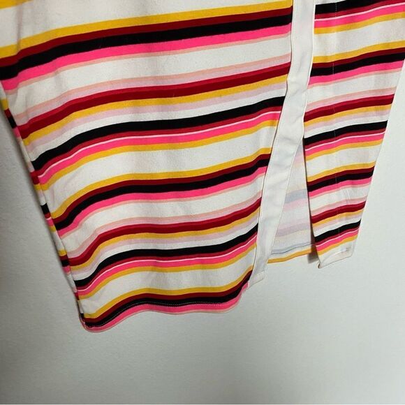 Express Bodycon Midi Dress NEW Colorful Stripes XS Stretch Party - Picture 7 of 13